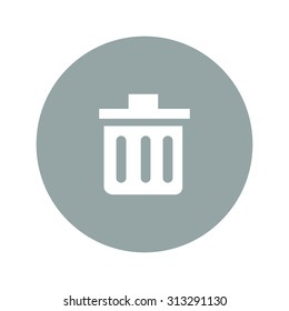 Trash can icon. Flat design style eps 10