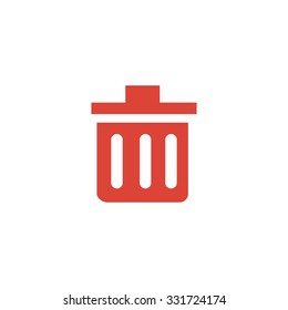 Trash can icon. Flat design style eps 10