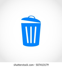 Trash can icon, flat design best vector icon