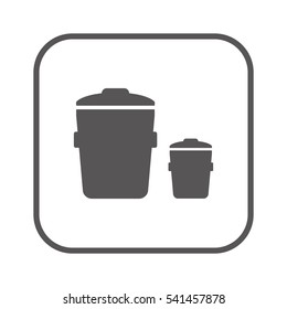 Trash can Icon. Flat design.