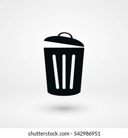 Trash can icon, flat design best vector icon