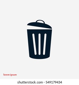 Trash can icon, flat design best vector icon