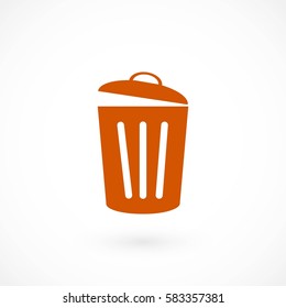 Trash can icon, flat design best vector icon