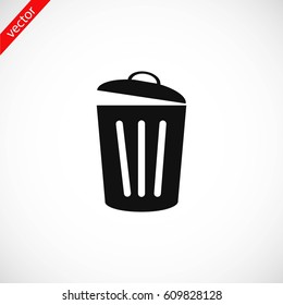 Trash can icon, flat design best vector icon