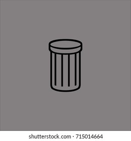 trash can icon flat design