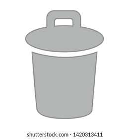 Trash can icon. flat illustration of Trash can vector icon for web