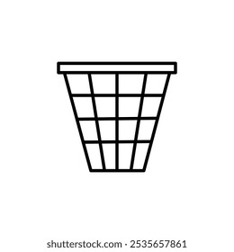 trash can icon Flat logo isolated symbol