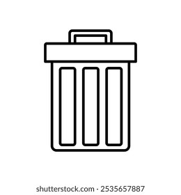 Mülleimer-Symbol Flaches Logo einzeln
