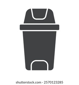 trash can icon Flat logo set collection