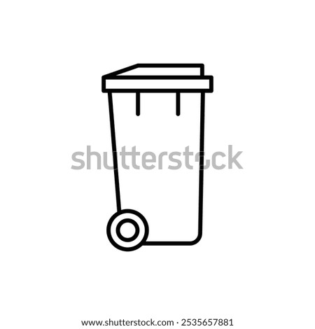 trash can icon Flat logo isolated symbol