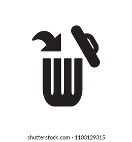 Trash can icon flat vector template design trendy
