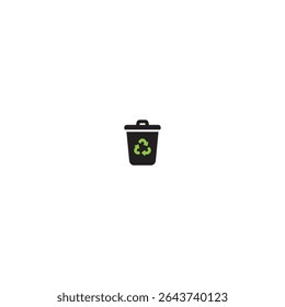 Diseño de Vector plano de icono de papelera