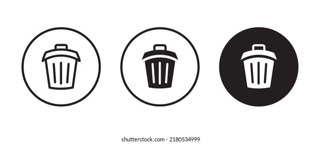 Trash Can Icon, garbage, clean Recycle bin icons button, vector, sign, symbol, logo, illustration, editable stroke, flat design style isolated on white linear pictogram