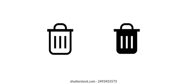 Trash Can Icon, garbage, clean Recycle bin icons button, vector, sign, symbol, logo, illustration, editable stroke, flat design style isolated on white linear pictogram