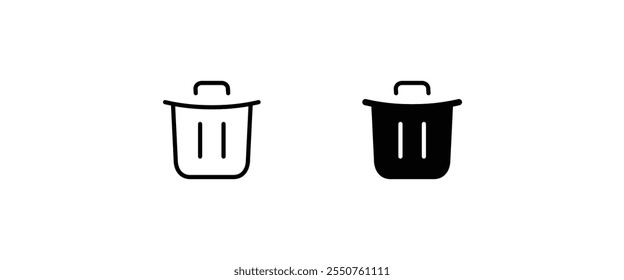 Trash Can Icon, garbage, clean Recycle bin icons button, vector, sign, symbol, logo, illustration, editable stroke, flat design style isolated on white linear pictogram