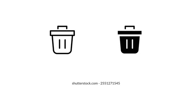 Trash Can Icon, garbage, clean Recycle bin icons button, vector, sign, symbol, logo, illustration, editable stroke, flat design style isolated on white linear pictogram