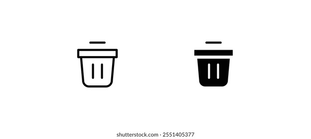 Trash Can Icon, garbage, clean Recycle bin icons button, vector, sign, symbol, logo, illustration, editable stroke, flat design style isolated on white linear pictogram