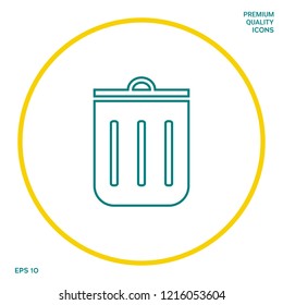 Trash can, icon. Graphic elements for your design