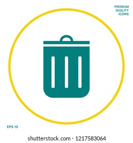Trash can icon. Graphic elements for your design