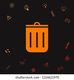 Trash can icon. Graphic elements for your design