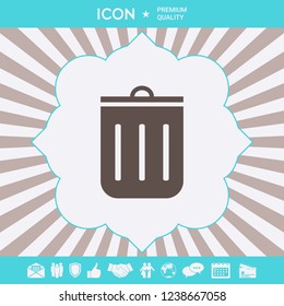 Trash can icon. Graphic elements for your design