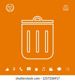 Trash can, icon. Graphic elements for your design