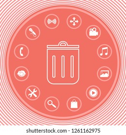 Trash can, icon. Graphic elements for your design