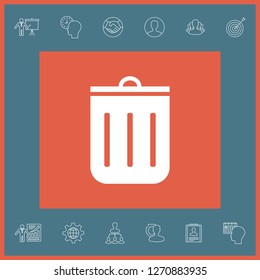Trash can icon. Graphic elements for your design