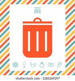 Trash can icon. Graphic elements for your design