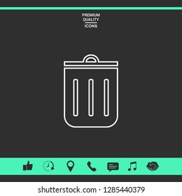 Trash can, icon. Graphic elements for your design