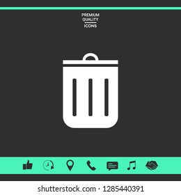 Trash can icon. Graphic elements for your design