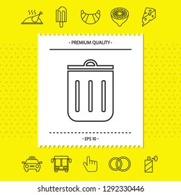 Trash can, icon. Graphic elements for your design