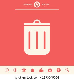 Trash can icon. Graphic elements for your design