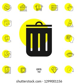 Trash can icon. Graphic elements for your design