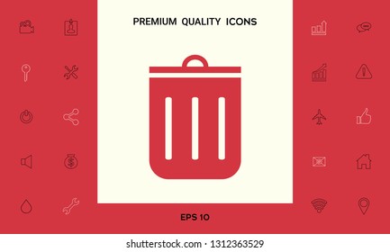 Trash can icon. Graphic elements for your design