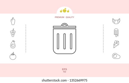 Trash can, icon. Graphic elements for your design