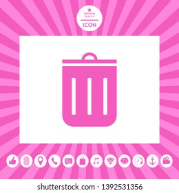 Trash can icon. Graphic elements for your design