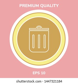 Trash can, icon. Graphic elements for your design