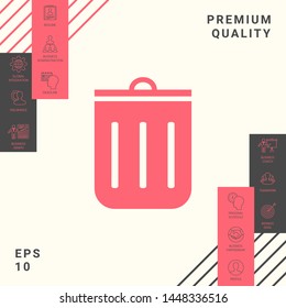 Trash can icon. Graphic elements for your design