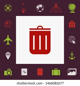 Trash can icon. Graphic elements for your design