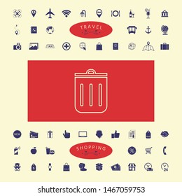 Trash can, icon. Graphic elements for your design
