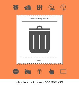 Trash can icon. Graphic elements for your design