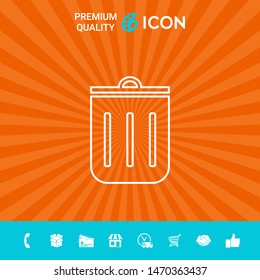 Trash can, icon. Graphic elements for your design