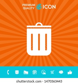 Trash can icon. Graphic elements for your design