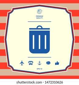 Trash can icon. Graphic elements for your design