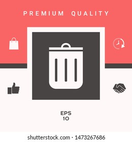 Trash can icon. Graphic elements for your design
