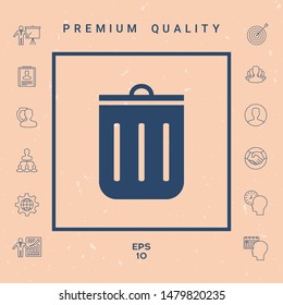 Trash can icon. Graphic elements for your design