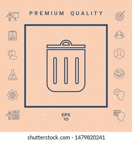 Trash can, icon. Graphic elements for your design