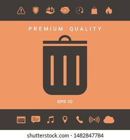 Trash can icon. Graphic elements for your design