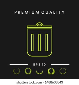 Trash can, icon. Graphic elements for your design